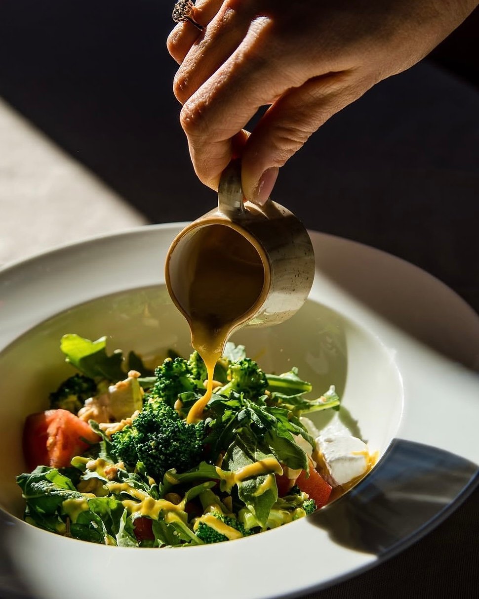 Broccoli salad with mustard dressing