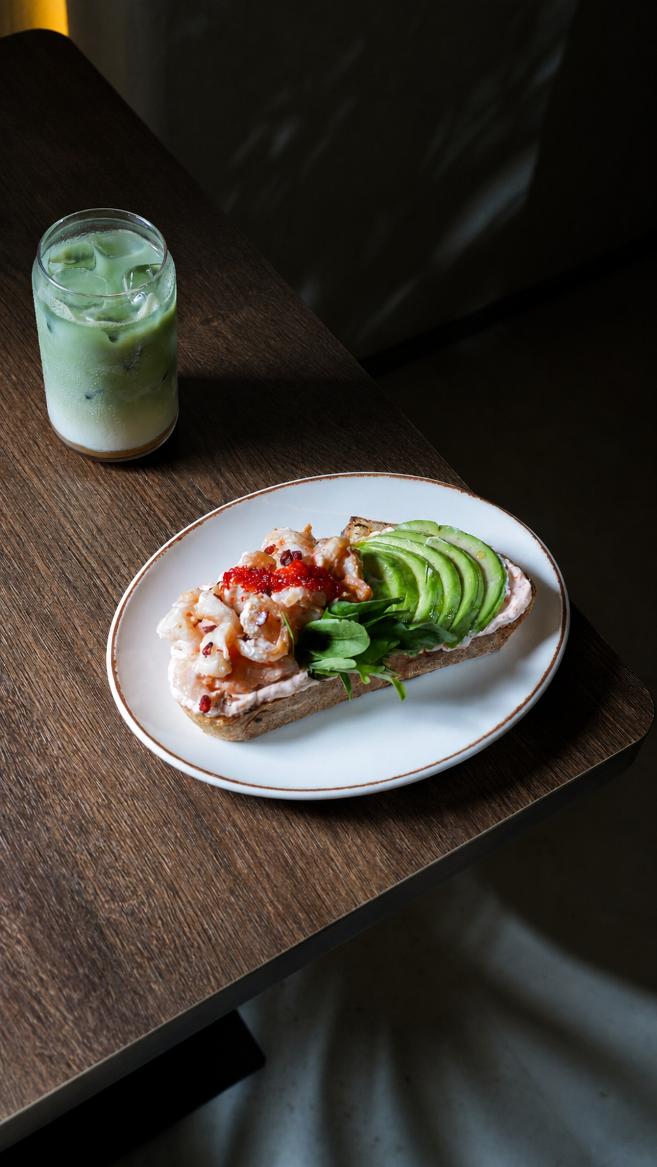 shrimp & aioli tartine