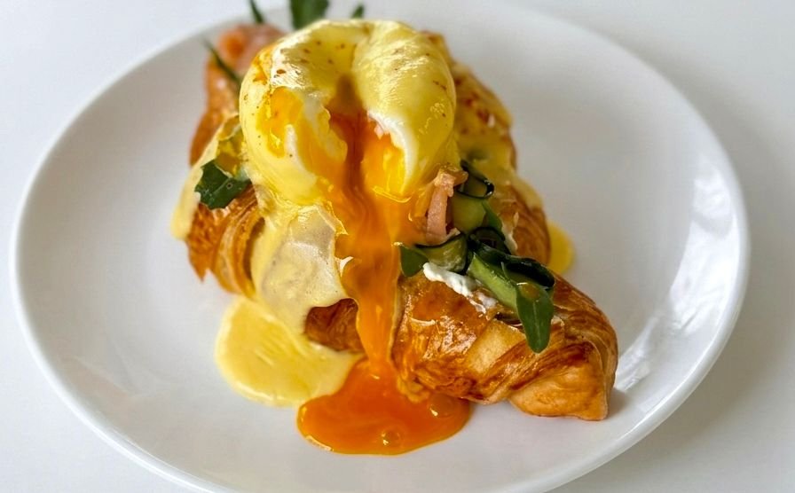 Croissant Eggs Royale