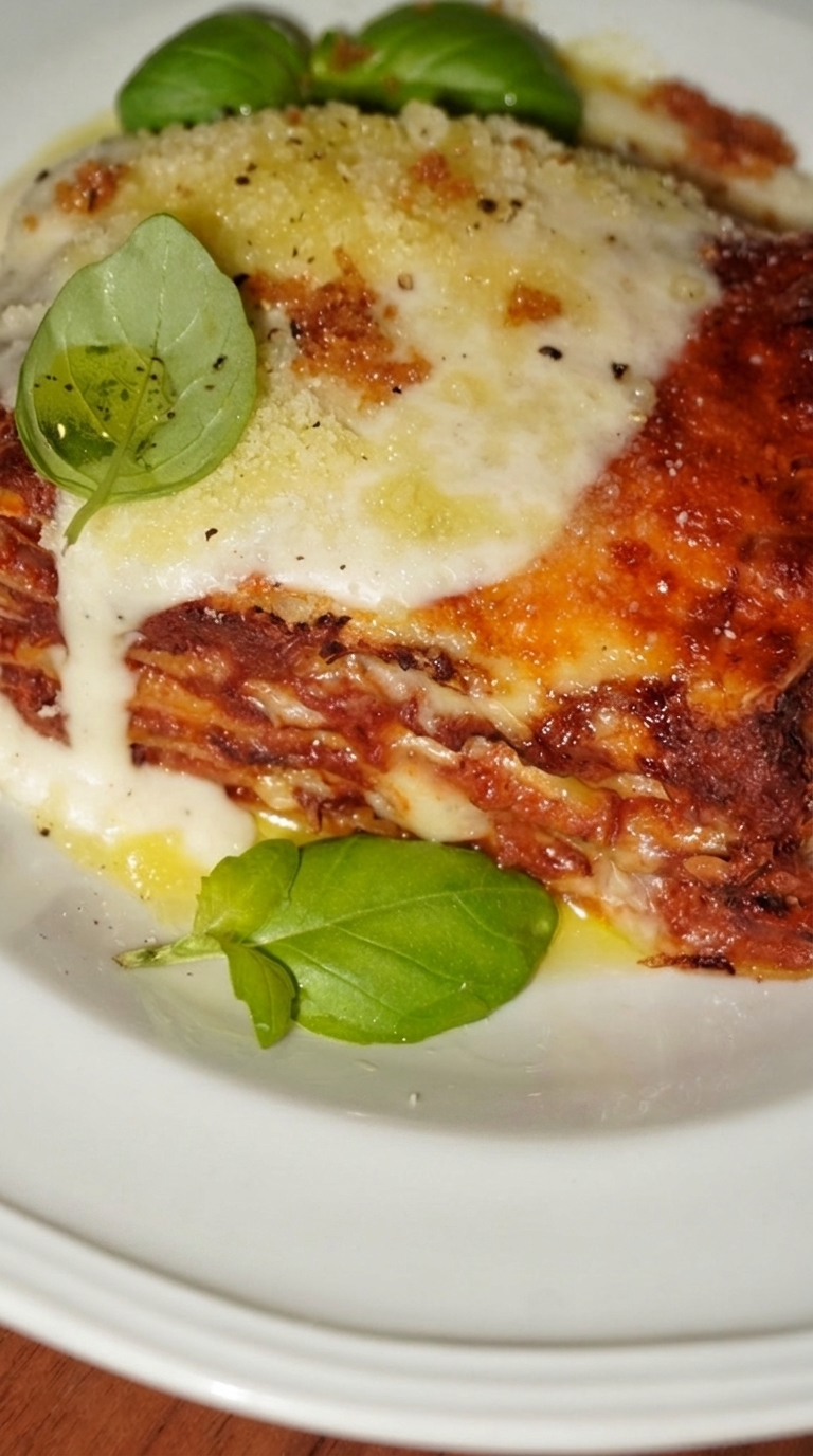 Beef ragout lasagna