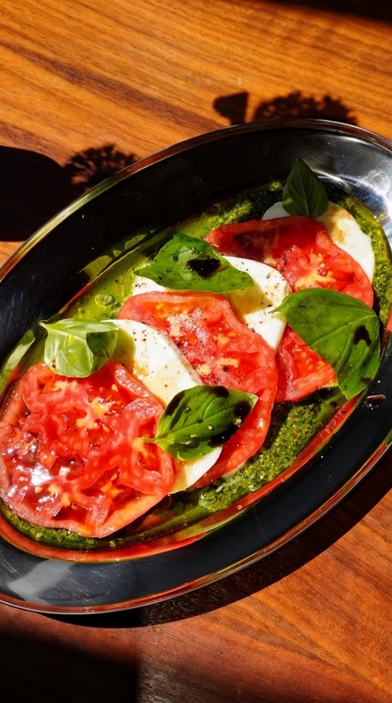 Caprese with pesto