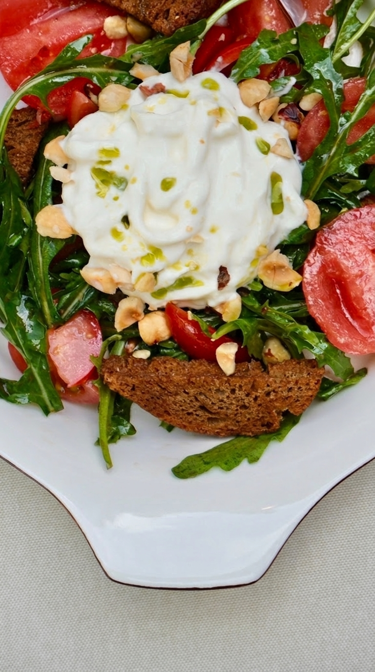 Tomato salad with stracciatella 