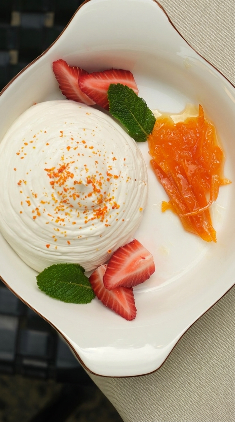 Special dessert from buffalo milk