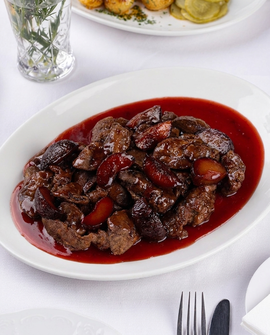 Chicken Liver with Plums 