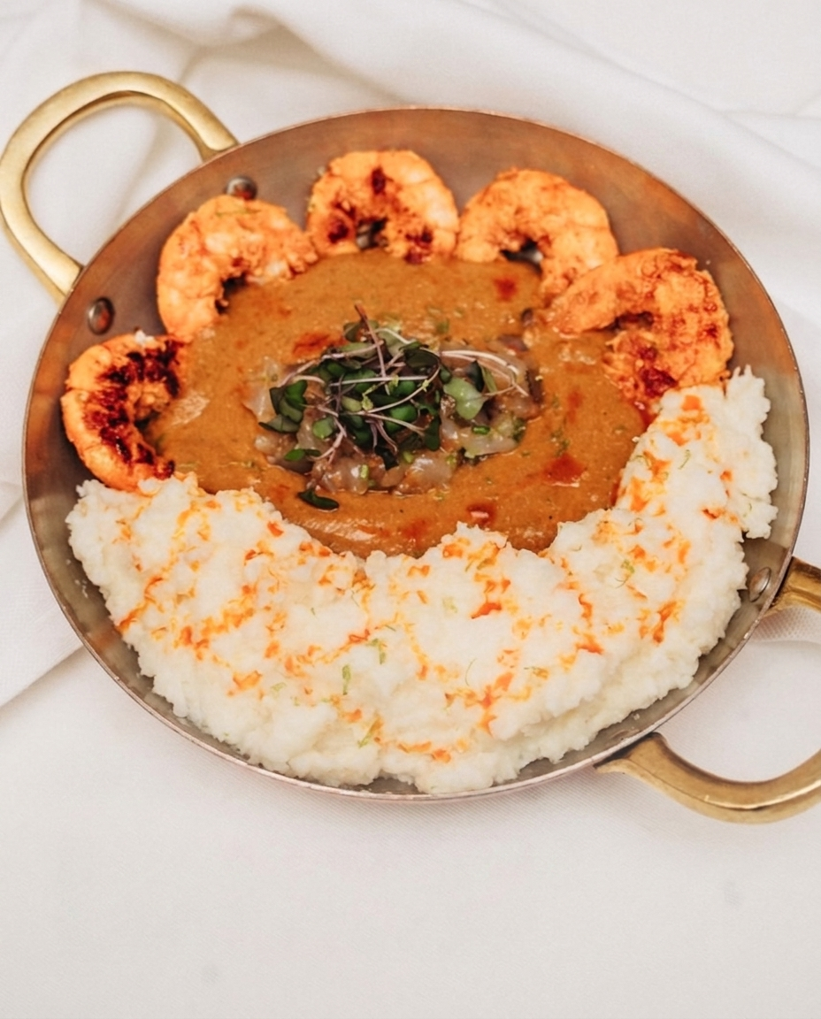 Elarji with prawn kharcho