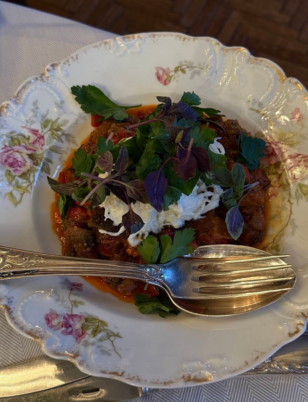 Georgian style eggplant ratatouille